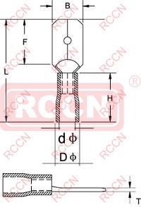 RCCN LVB Insulated Male Terminals