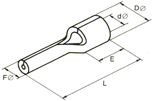 Pin-shaped Naked Terminal(pin- type)